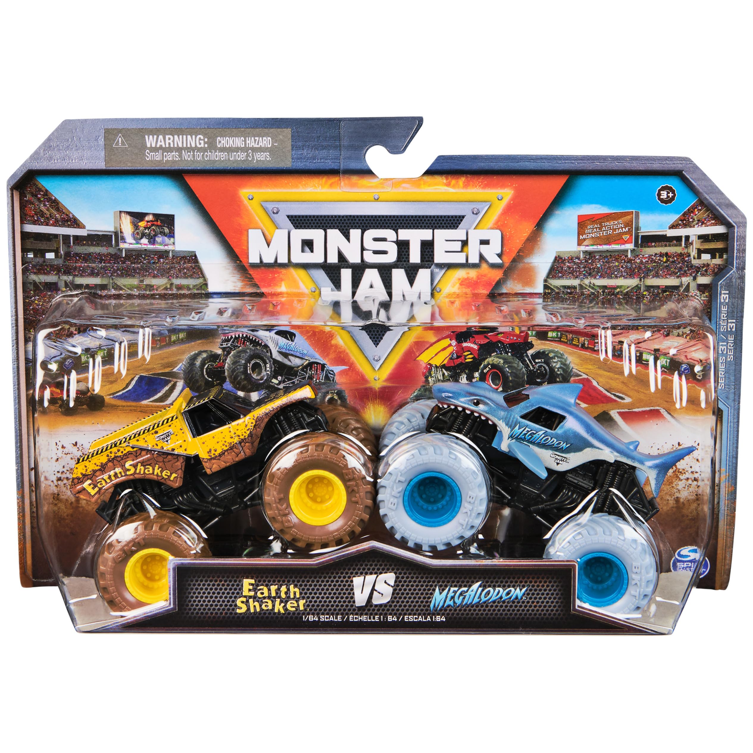 Amazon.com: Monster Jam, Official Earth Shaker Vs. Megalodon Die